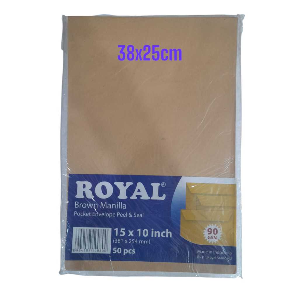 

amplop coklat royal 38x25cm 1pak isi 50pcs