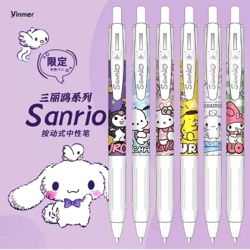 

Pulpen Gel Sanrio Bolpen Gel Ink 0.5mm Cartoon Pena Karakter