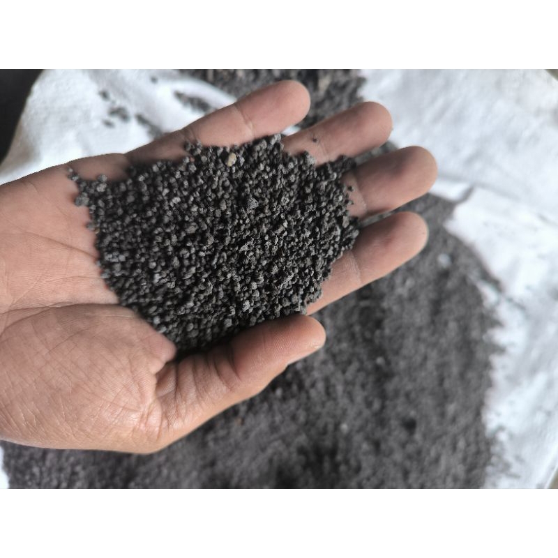 pasir hitam lava rock malang 1 kg free packing kardus