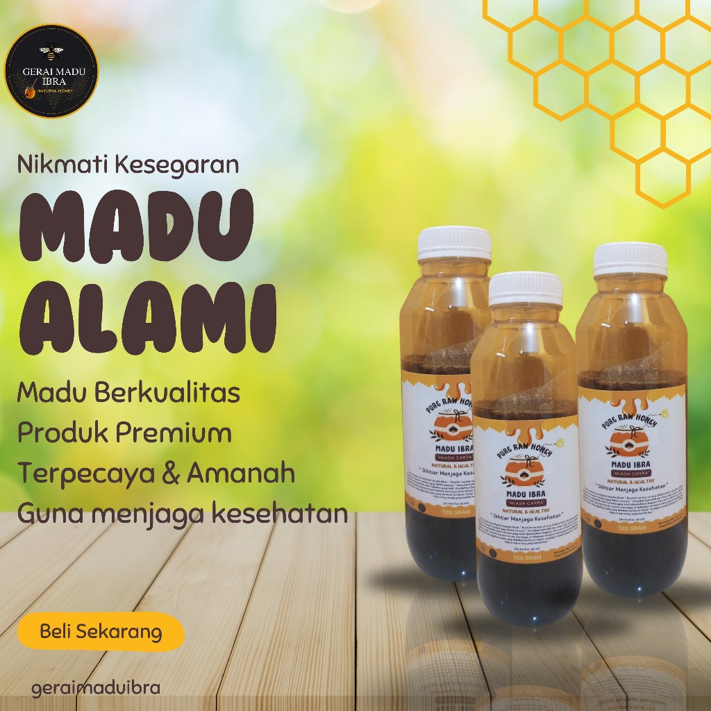 

3 Botol Madu Akasia, Madu Original, Madu Kesehatan, Madu Murah