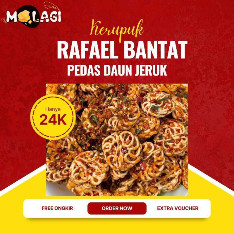 

MOLAGI Kerupuk Seblak Rafael Kemasan Sedang Kerupuk Kriwil Bantat Pedas