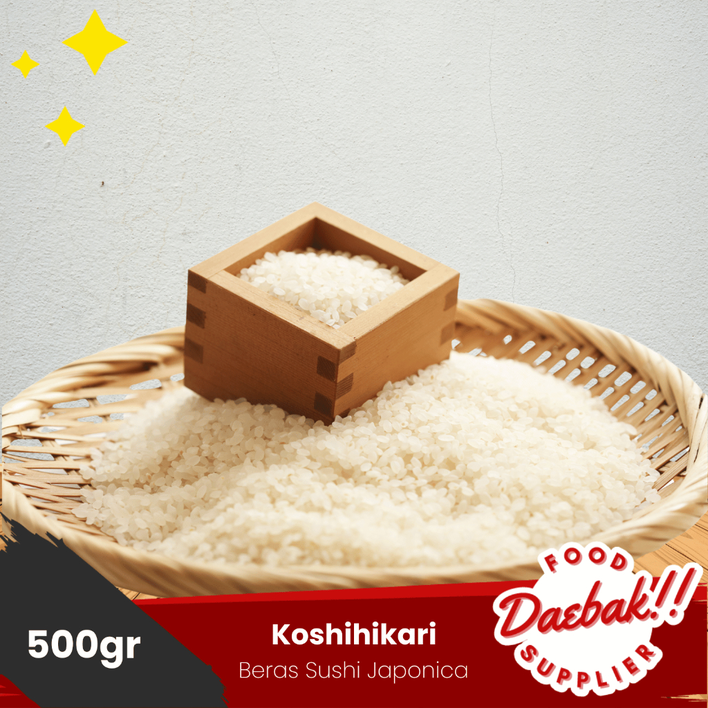 

Koshihikari Premium Beras Sushi Jepang | Beras Japonica | Japanese Rice | Pulen | Gurih 500grm