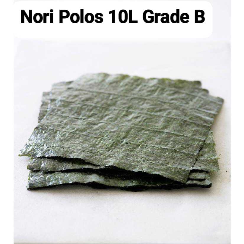 

SUSHI NORI 10 LEMBAR POLOS GRADE B | ROASTED SEAWEED | RUMPUT LAUT PANGGANG UNTUK SUSHI ENAK, LEZAT, BERGIZI, DAN HALAL
