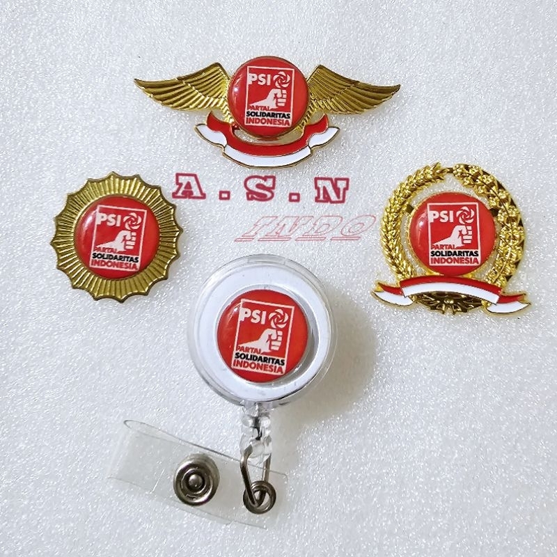 Pin Logo Partai PSI Yoyo Id Card PSI Lencana PSI