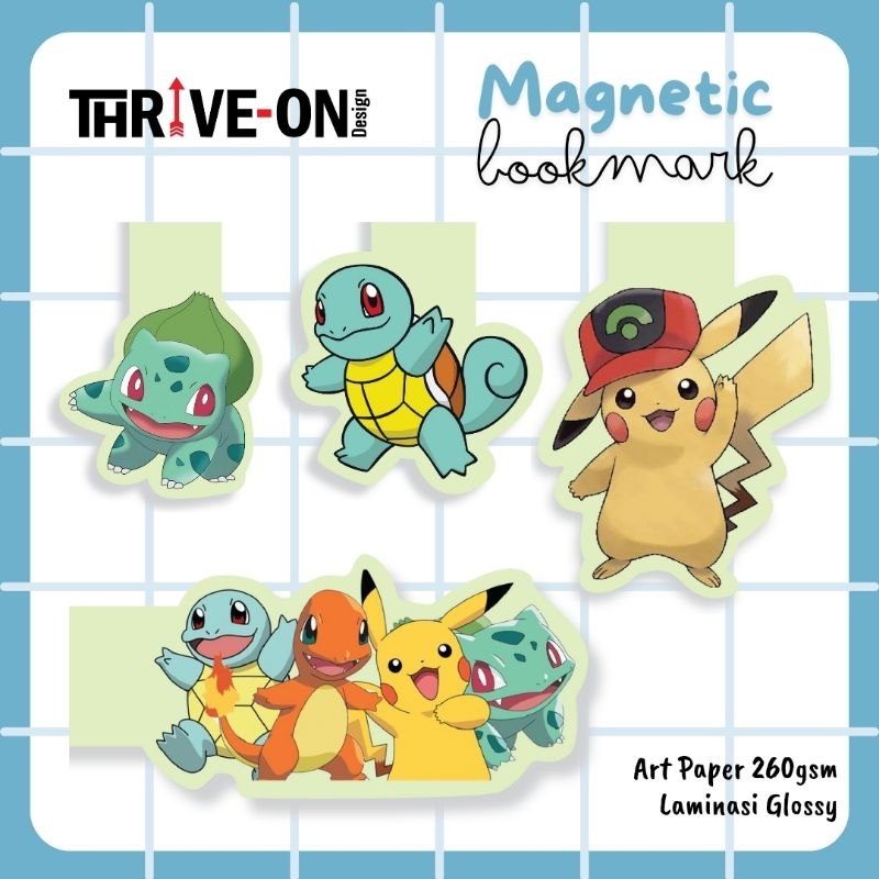 

Magnetic Bookmark / Pembatas Buku Magnet Anime Pokemon Monster
