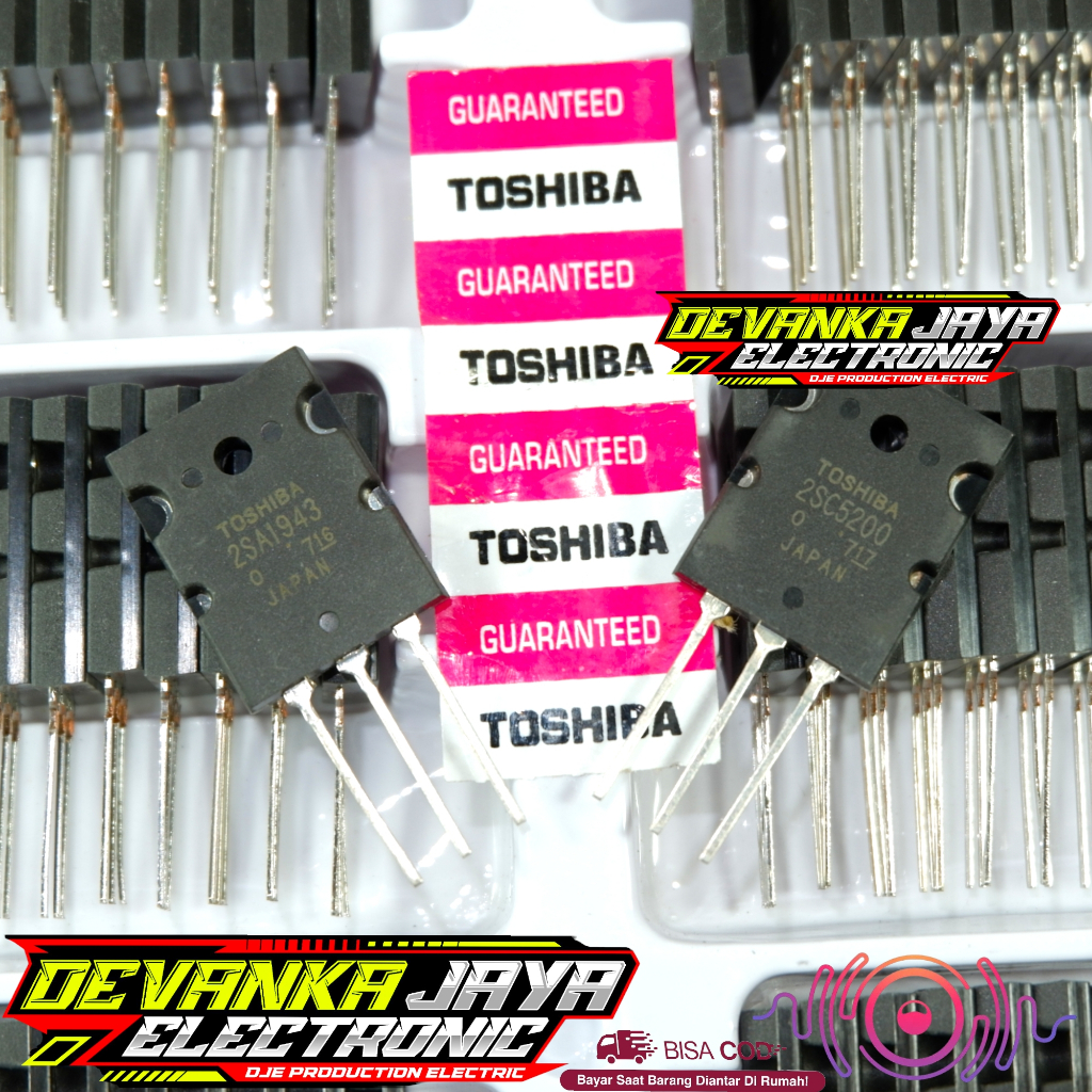 Transistor A1943 - C5200 Toshiba Lot 716 - 717 TR Toshiba 1943 5200