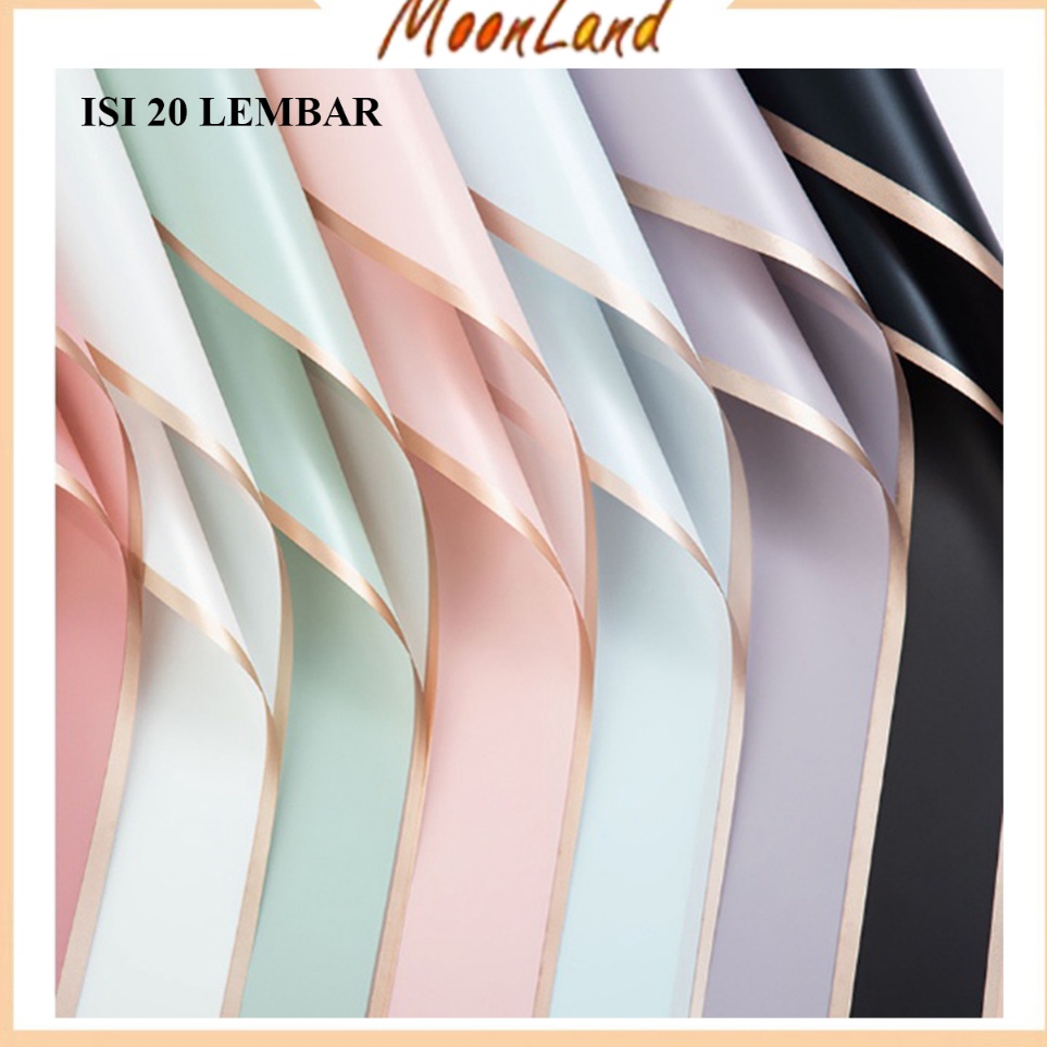 

Hemat Menarik 1 PACK ISI 2 LEMBAR Kertas Bunga Buket List Gold Emas Cellophane Flower Wrapping Pack List Gold