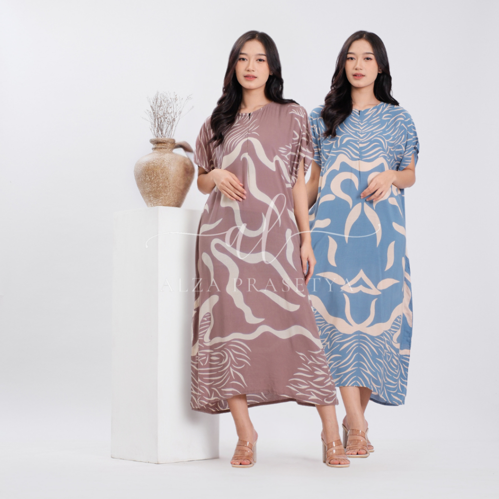 DASTER MOTIF ZEBRA / HOME DRESS TERBARU KEKINIAN / DASTER BAHAN RAYON BUSUI LD 120 RESLETING DEPAN