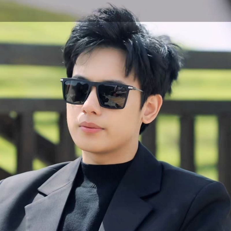 PORCHE Kacamata Minus Pria Wanita Lensa Hitam Permanen Kaca Mata Anti Silau Frame Kotak Lentur