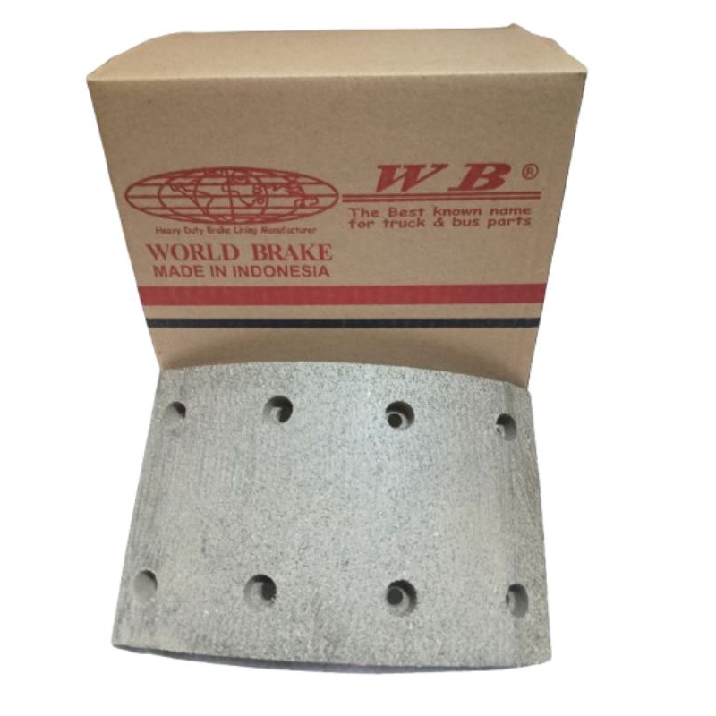 KAMPAS REM/BRAKE LINING (HINO RK BUS/HINO SG260TI) BAGIAN DEPAN 8LUBANG (+PAKU RIVET)