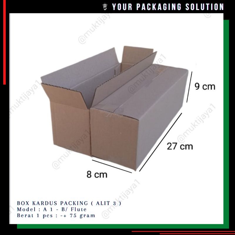 

BOX Alit 3 • 27x8x9cm • Kotak/ Kardus Packing