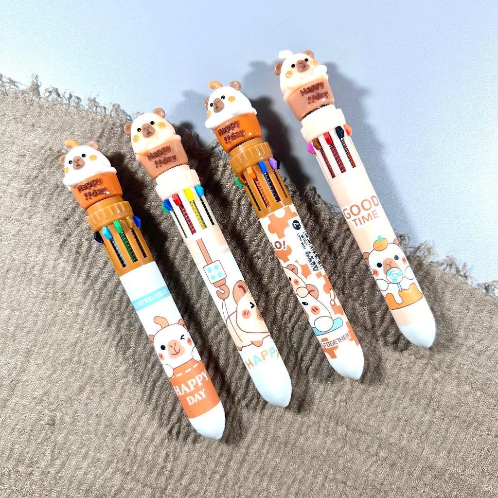 

(Pcs)Bulpen 10 warna AODEMEI 15301 0.7mm / Bulpoin AODEMEI Motif Happy Day