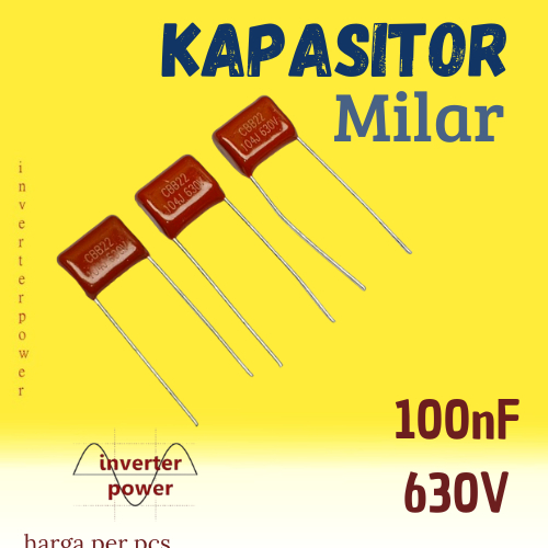 Kapasitor CBB22 104J 630Volt Film Capacitor 100nF 630V 104j 630v