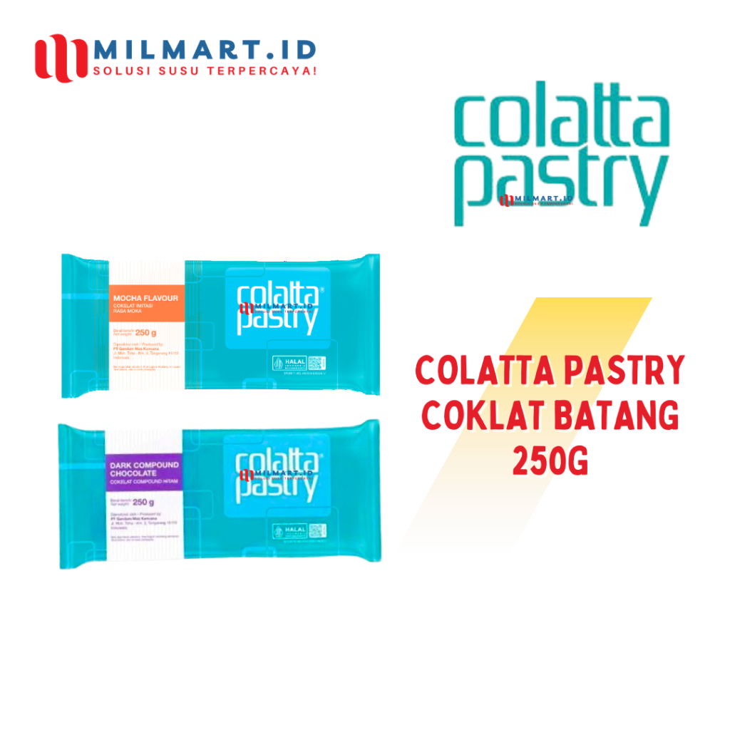 

COLATTA PASTRY CHOCOLATE COMPOUND 250G DARK CHOCO MOCHA COKLAT BATANG