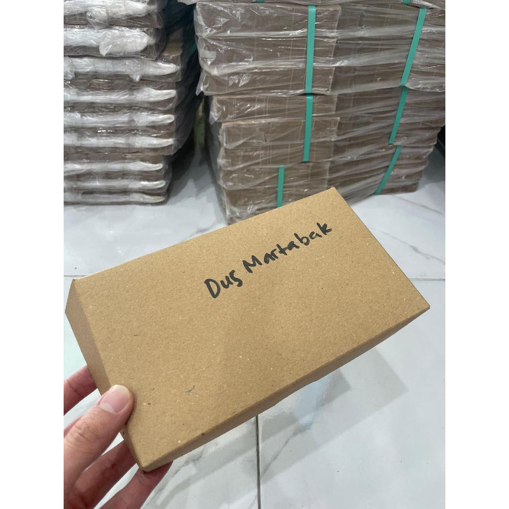 

( GROSIR 100 PCS ) Dus Martabak Kraft Polos 21x12x4cm Laminasi / Box Snack Bolu Brownies