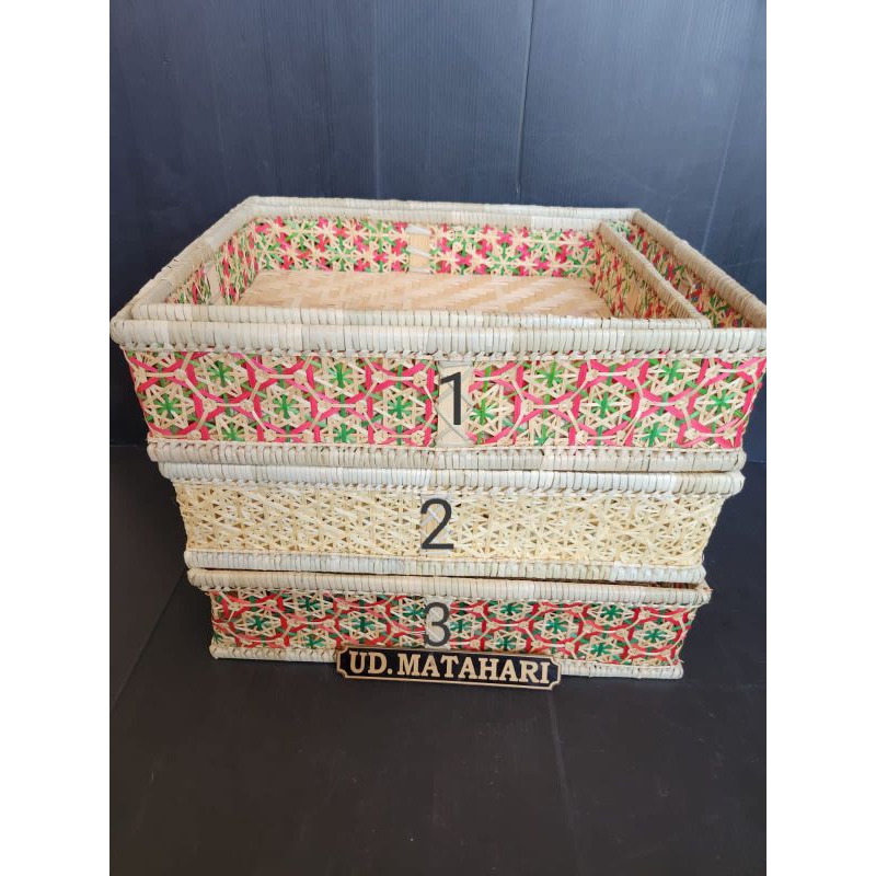 Rotan / Kotak Truntum / Box Hampers / Kotak Anyaman Bambu / Kotak Hampers Anyam