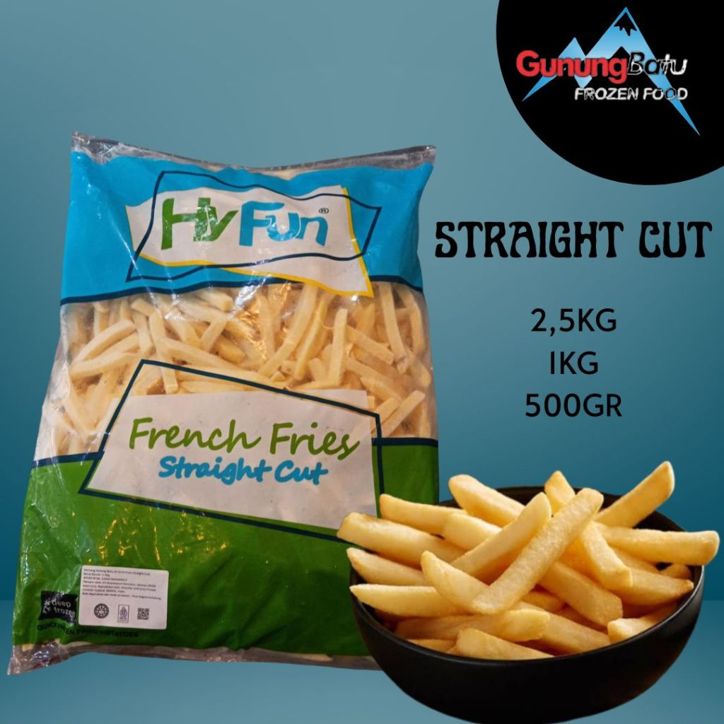 

HY FUN KENTANG STRAIGHT CUT 2,5KG/2KG/1KG/500GR