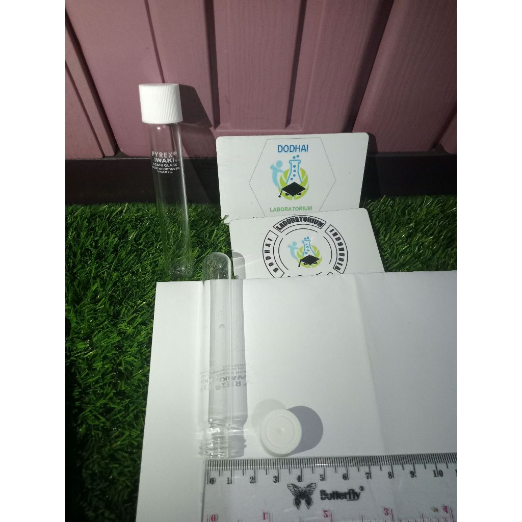 tabung reaksi, test tube iwaki tutup ulir 16 x 100