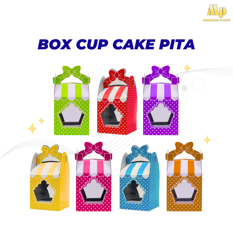 

BOX CUP CAKE PITA / DUS JINJING / KOTAK KUE MUFFIN @12 LBR