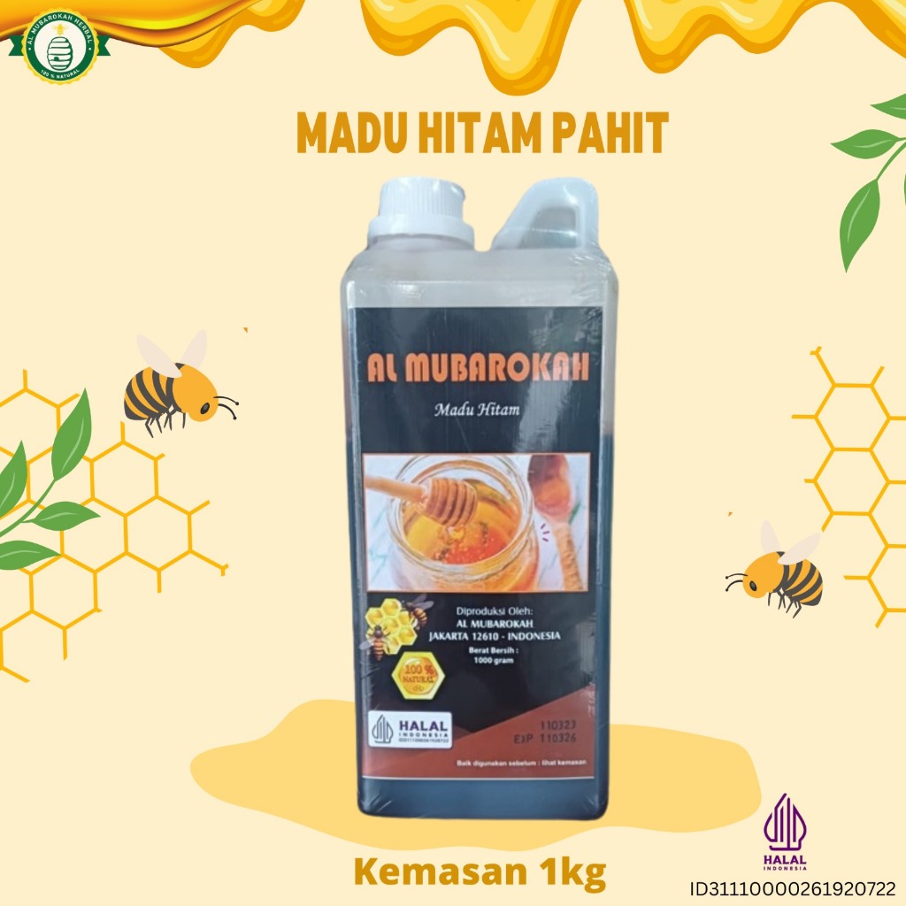 

AL MUBAROKAH - Madu Hitam Pahit Al Mubarokah Kemasan 1 Kg