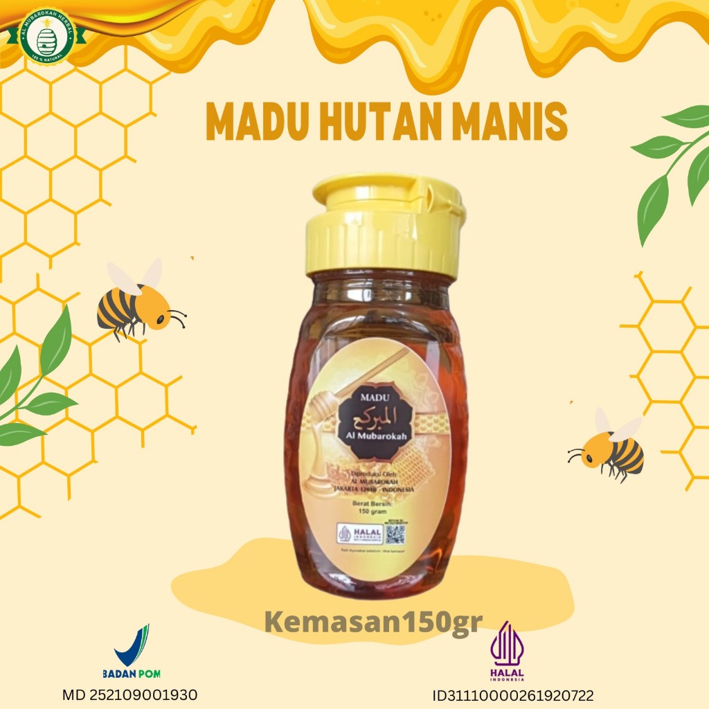 AL MUBAROKAH - Madu Hutan  Al Mubarokah Kemasan 150 gr