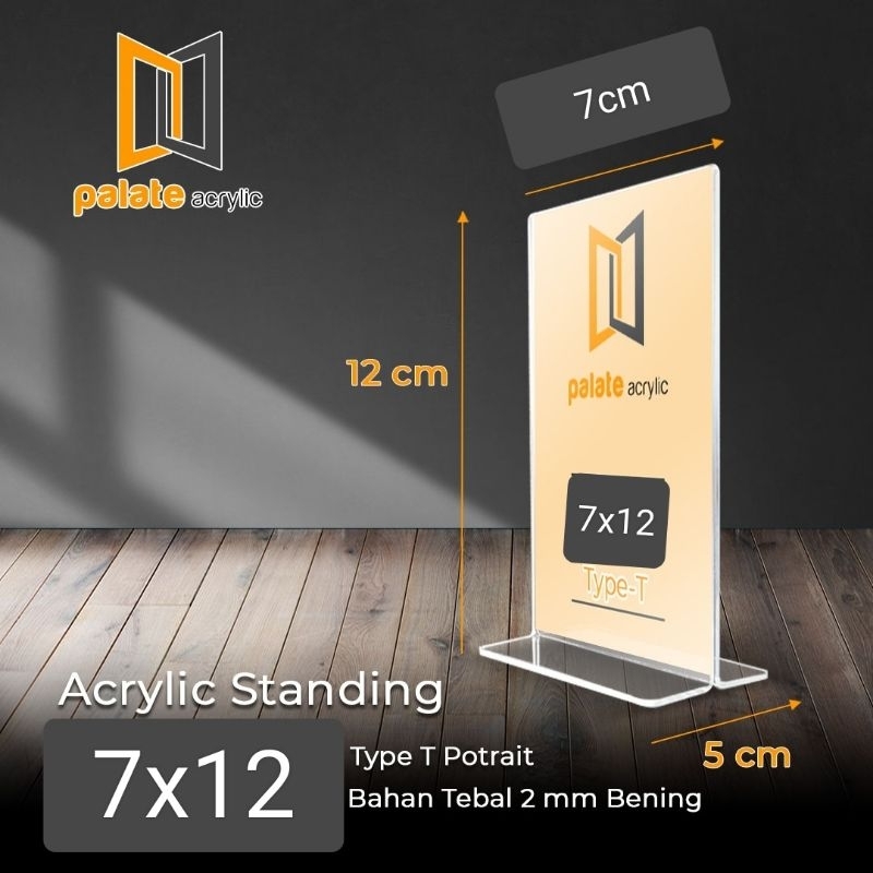 

ACRYLIC NO MEJA 7x12 T Potrait 2MM - Tent Card
