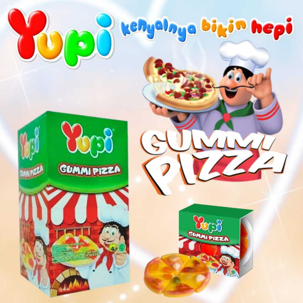 

PERMEN GUMMY PIZZA 1 BOX ISI 12 PCS