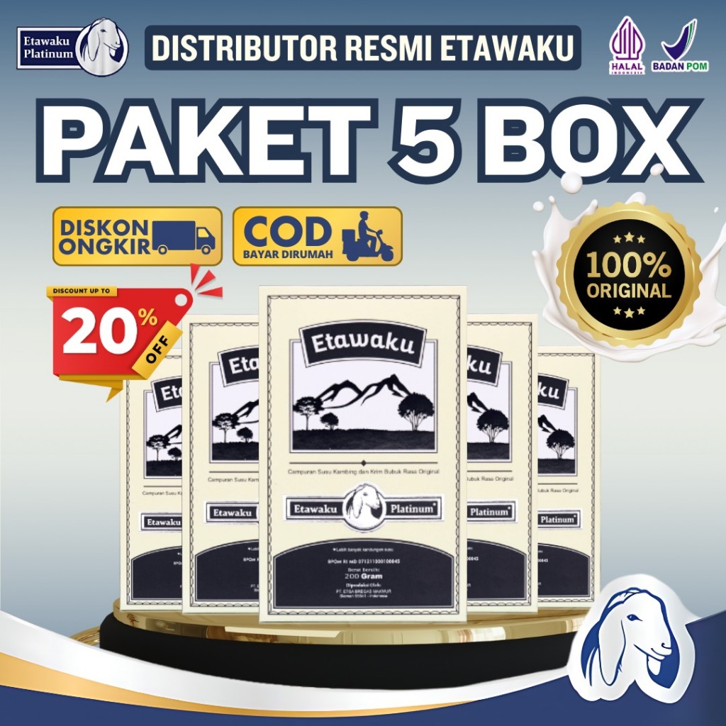 

Paket Hemat Etawaku Platinum 5 BOX Original & BPOM