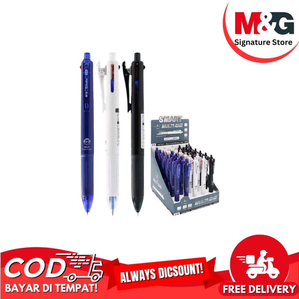 

Ballpoint 3 Color+1 Pensil Mekanik M&G - Multi Function 3Warna 0.7mm dan Pensil 0.5mm #ADPT5571