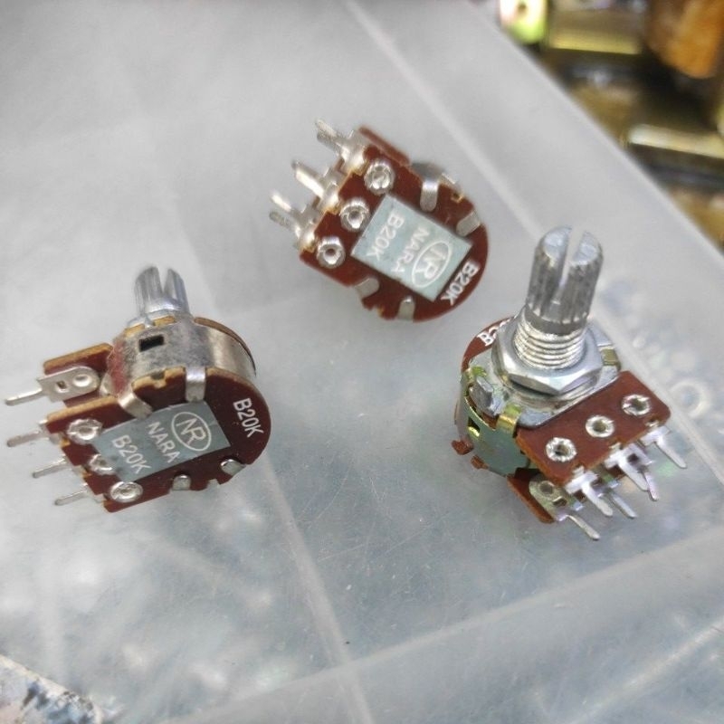 Potensiometer Stereo 20k Potensio 20 K Pendek