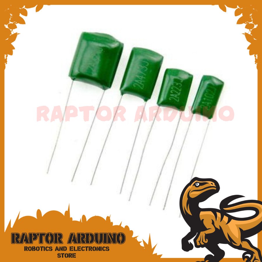 capasitor milar 100nF 100 nF 104J Kapasitor Mylar Capacitor 104 j