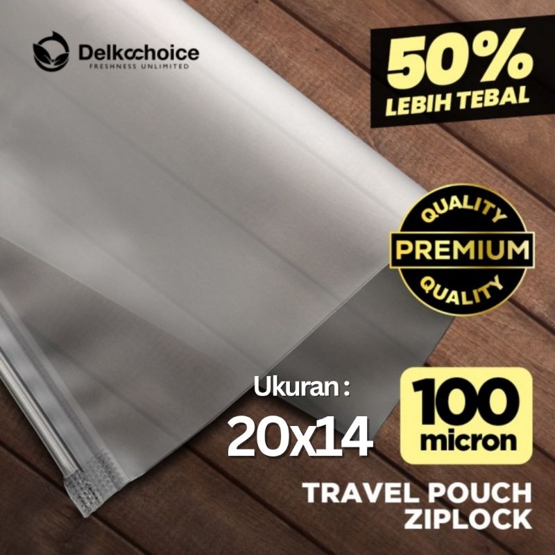 Zipper Travel Bag 20x14 / Travel Pouch Organizer PREMIUM 100mic Delkochoice