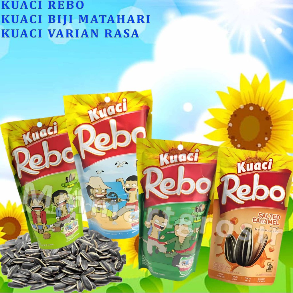 

Kuaci Rebo / Kuaci Biji Matahari / Kuaci Aneka Varian Rasa / 140gr