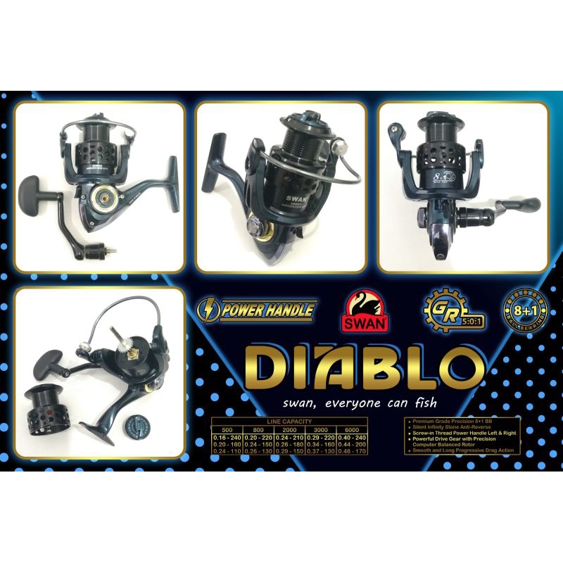 Reel/Kerek Swan Diablo 500/800/2000/3000/6000