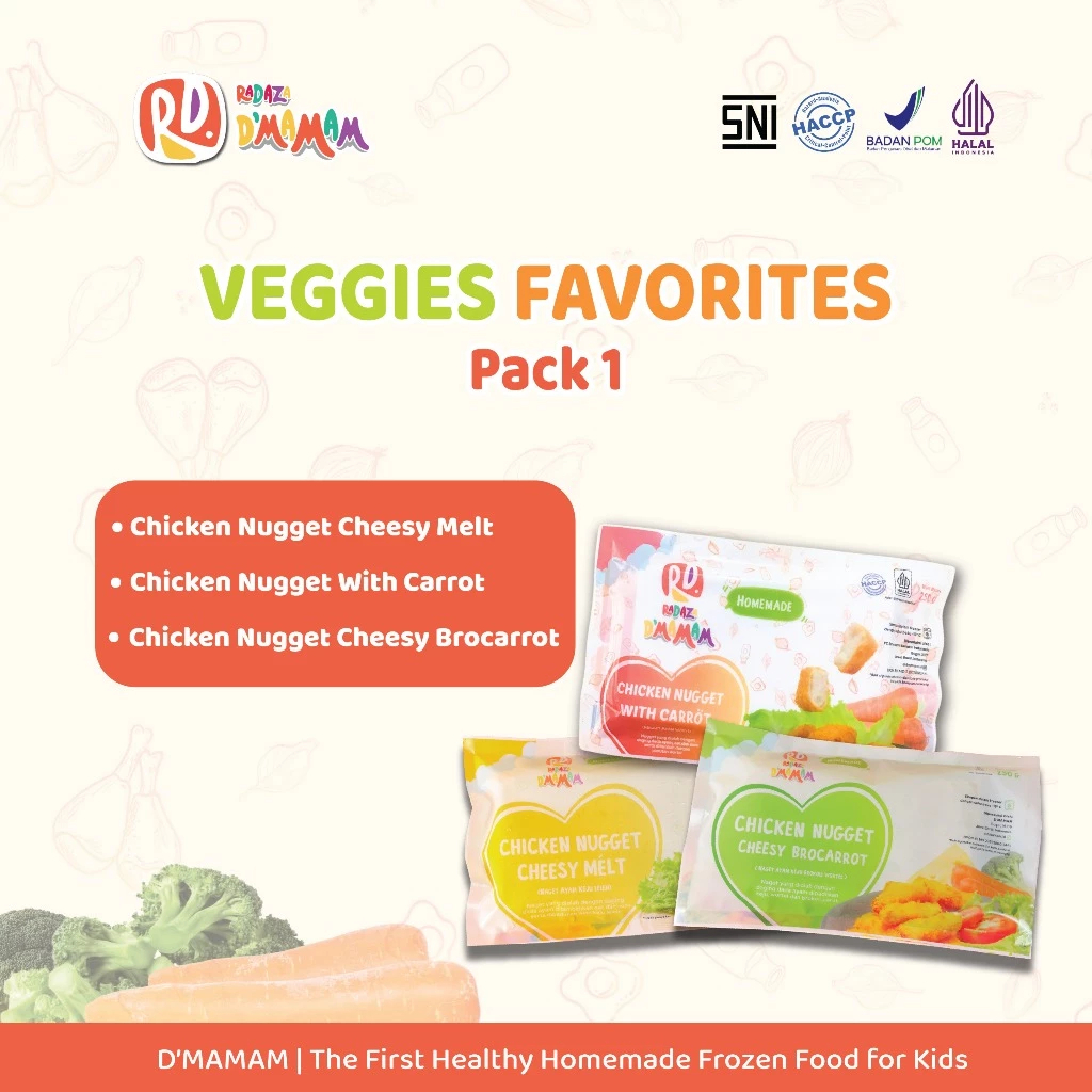 

Bundling Nugget Veggies Favorites Homemade Anak MPASI NON MSG NON Pengawet BPOM HALAL D'MAMAM