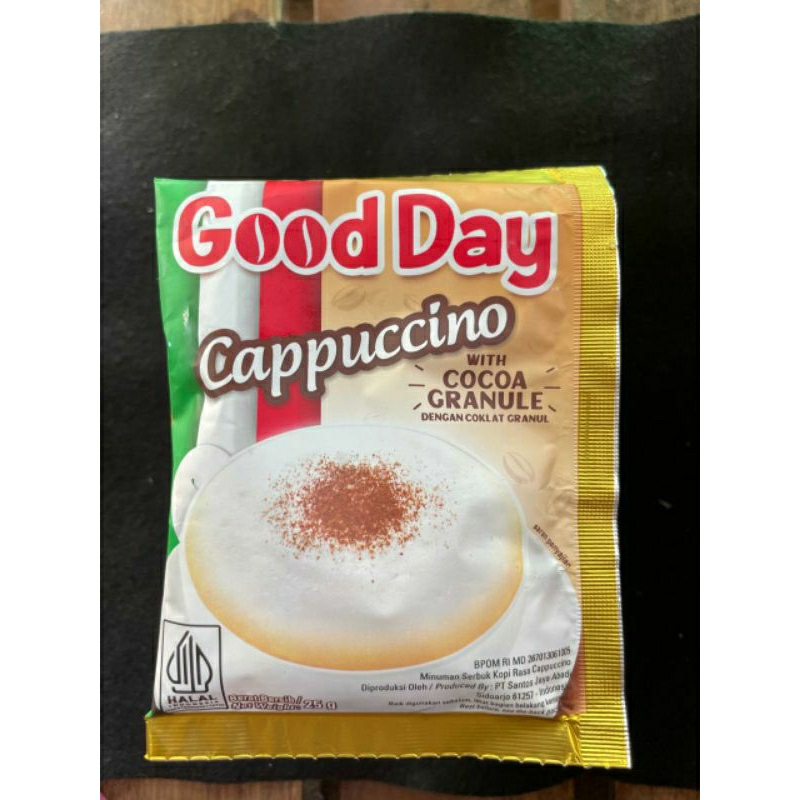 

Kopi GOOD DAY cappuccino 1renceng isi 10 pcs