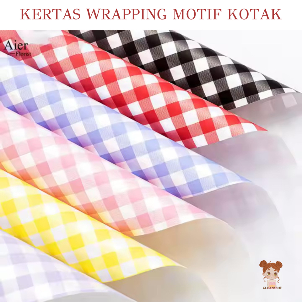 

MOTIF KOTAK - TAPLAK CELLOPHANE ECER LEMBARAN KERTAS BUKET BUNGA