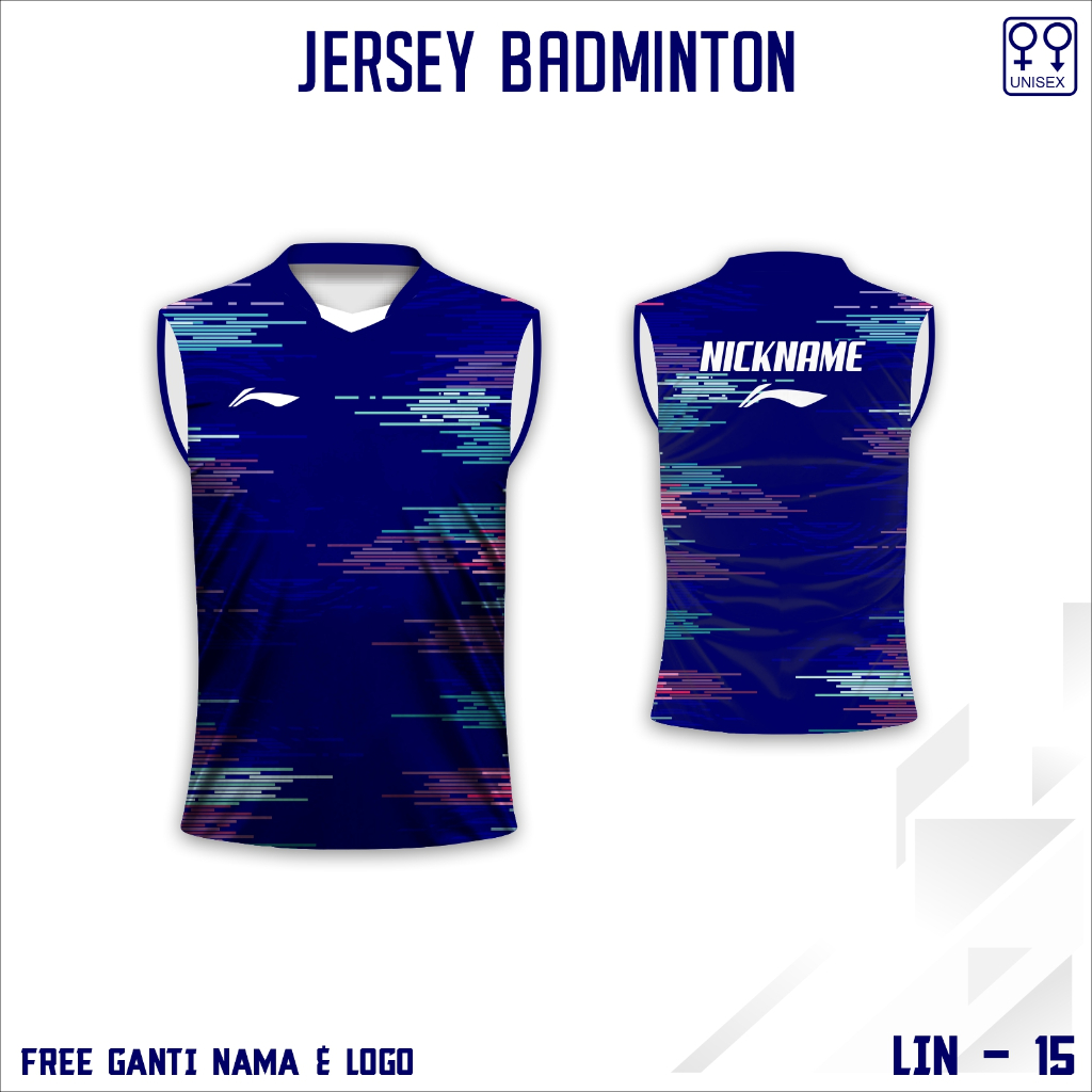 Kaos jersey bulu tangkis singlet baju badminton lining terbaru