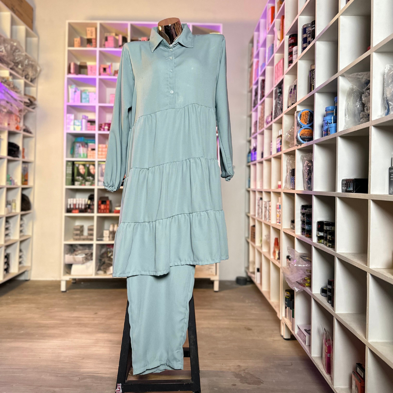 Ningrum - One Set Tunik - One Set Wanita Tunik dan Celana - setelan polos tunic - BL020