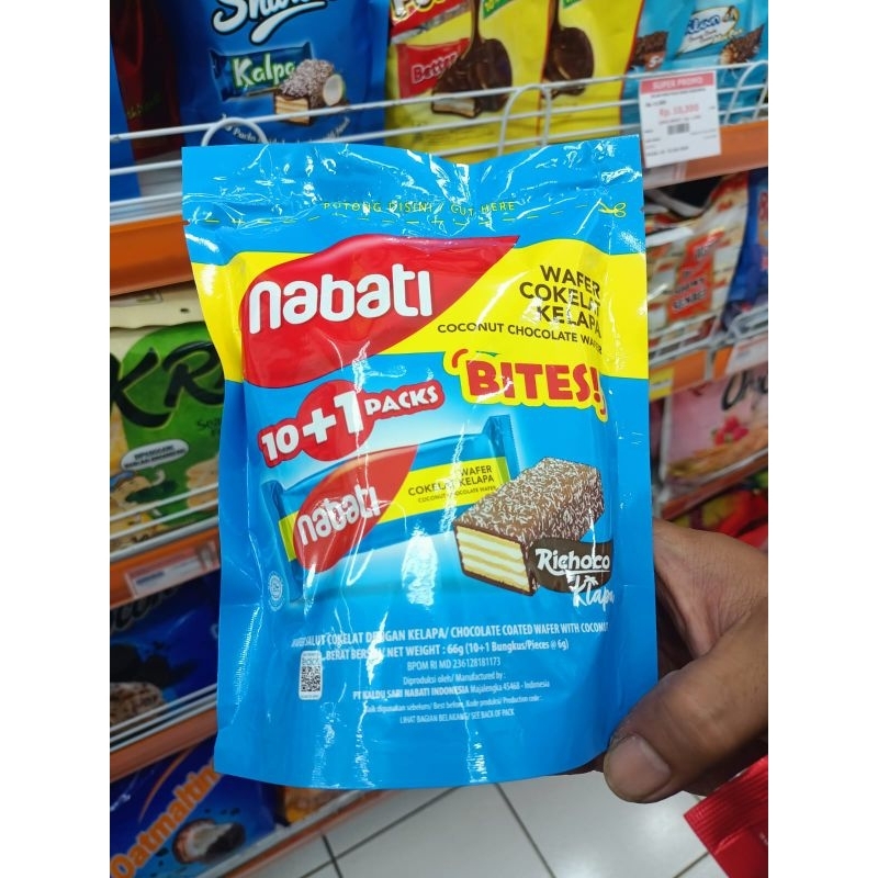 

Nabati Bites wafer coklat kelapa 10+1pcs