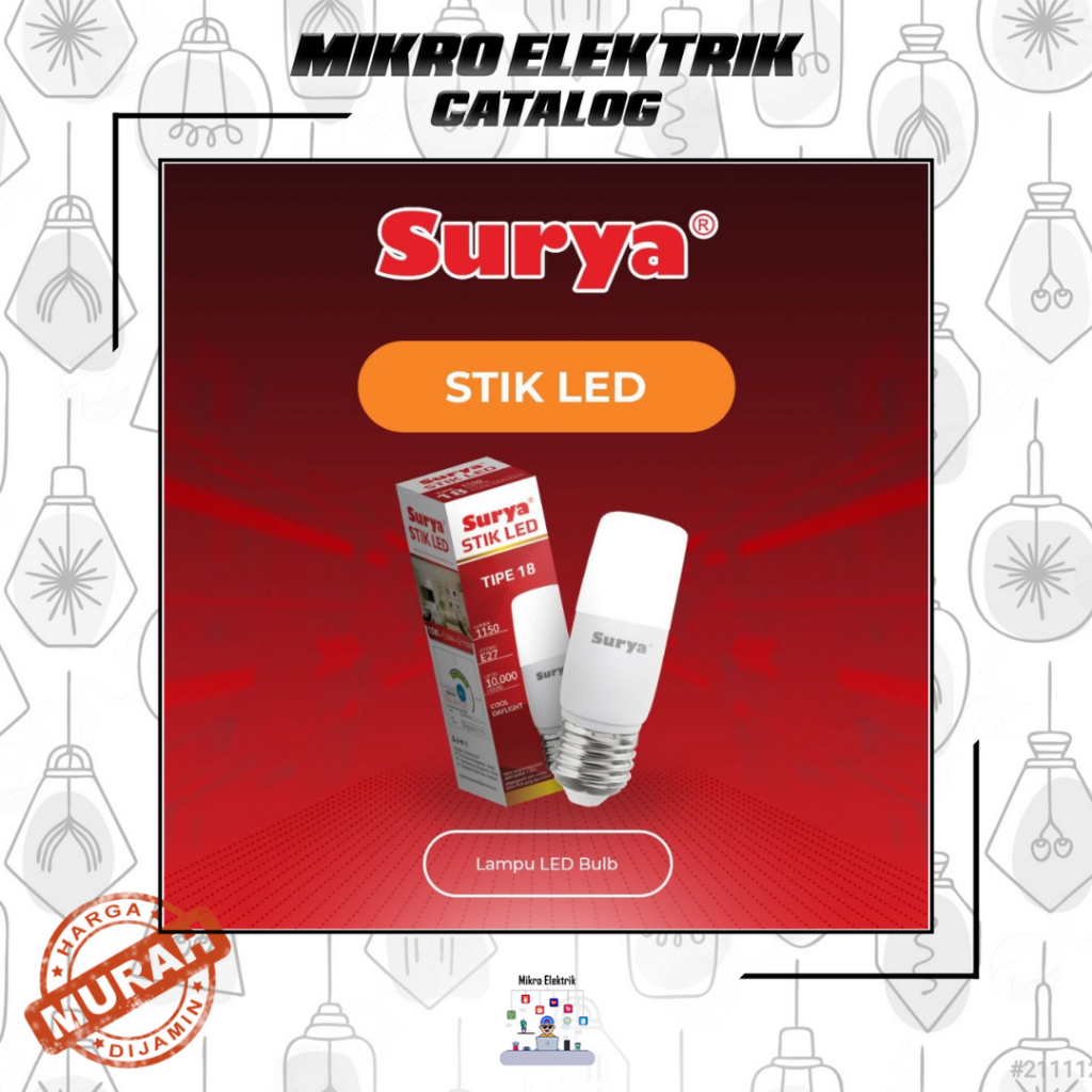 Lampu SURYA Stik LED Cahaya Putih