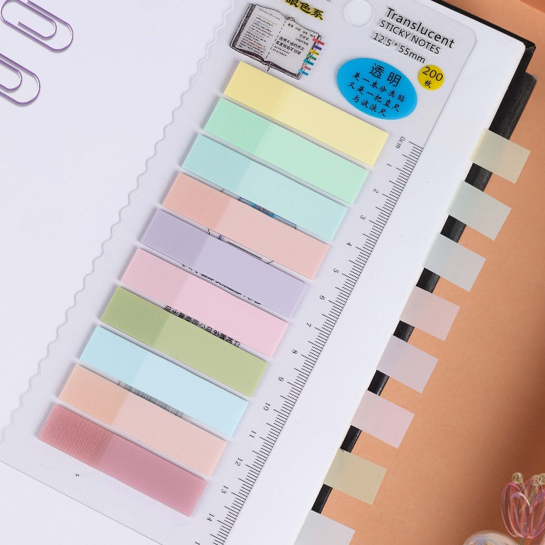 

CCBB Pembatas Halaman Label Sticky Notes Estetik Warna Colorful Bookmark Ruler