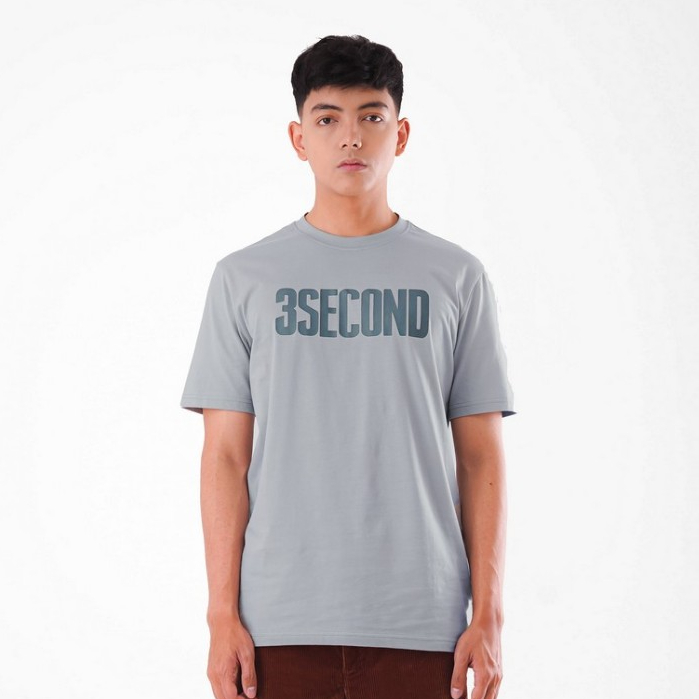 3Second Kaos Pria Katun Lengan Pendek Typography OL-421223