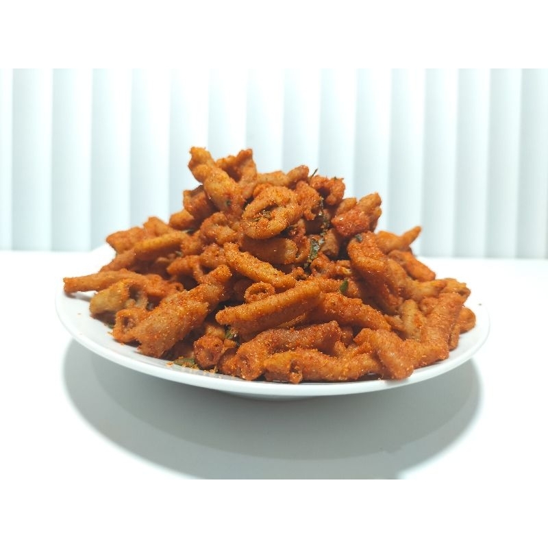 

USUS AYAM CRISPY PEDAS DAUN JERUK 500G