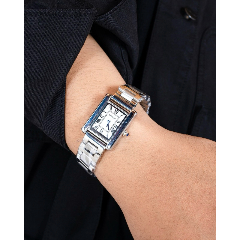 SANDA TANK STAINLESS STRAP - JAM TANGAN UNISEX