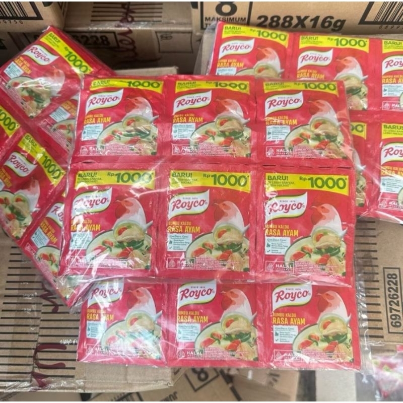 

ROYCO SACHET RASA AYAM DPT 12PCS 16gr brg ecer seribu