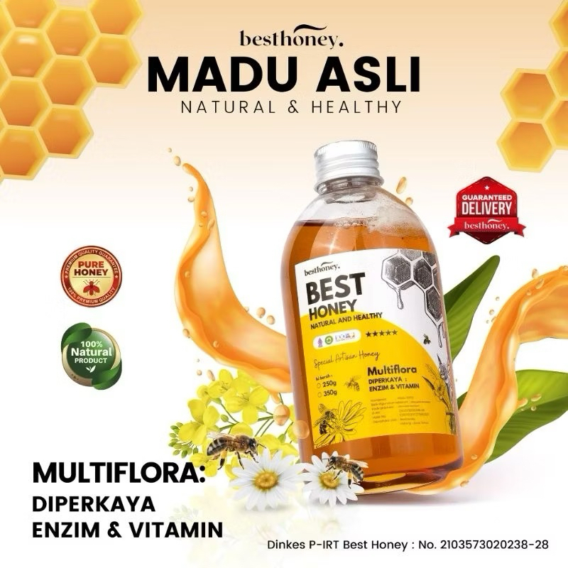 

COD Best Honey - Madu Asli Madu Multiflora Original - 350gr