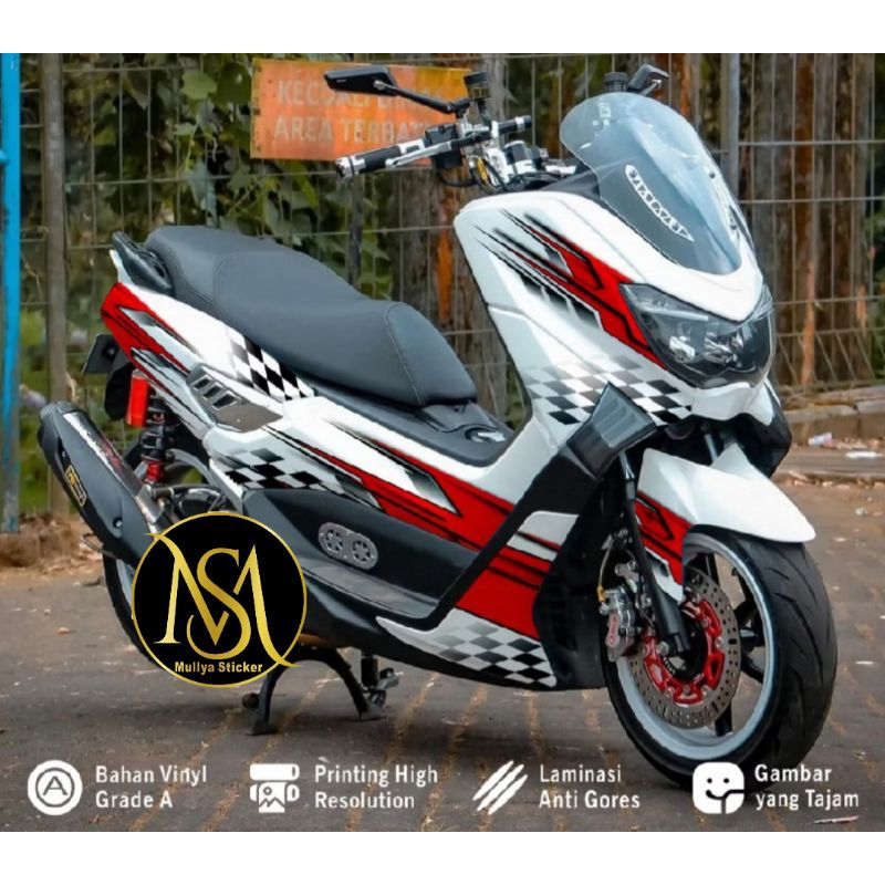 decal nmax old full body grafis merah motif terbaru