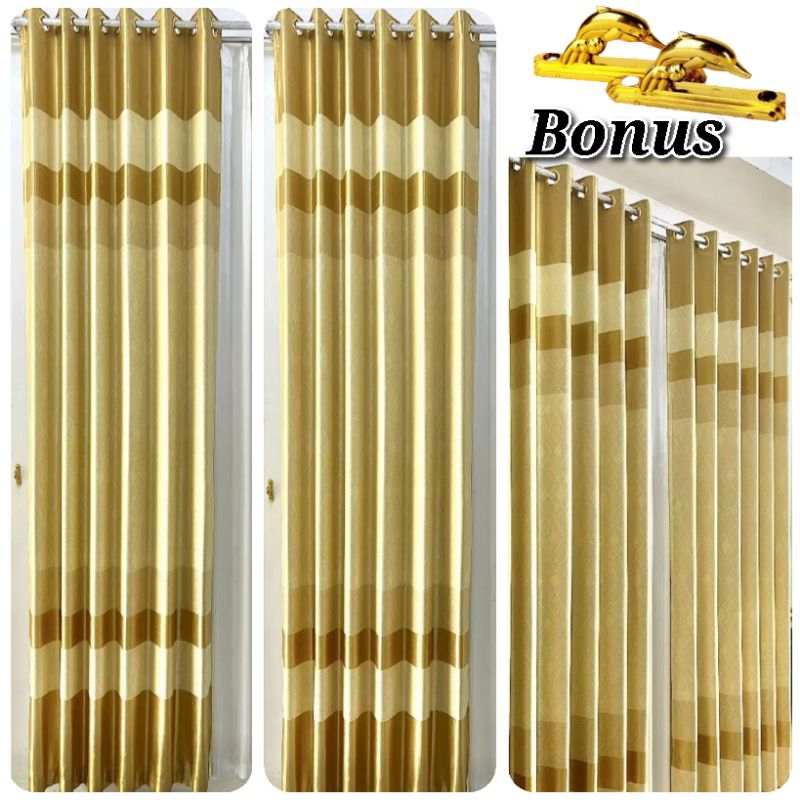 GORDEN JENDELA HORDENG KAMAR RUANG TAMU BAHAN BLACKOUT TEBAL MOTIF BATIK