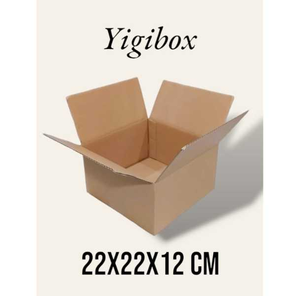 

Kardus Karton Box Ukuran 22x22x12 CM.... ST Single Wall Polos Untuk Packing Souvenir dll